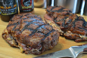 Spicy Reuben-Stuffed Ribeyes