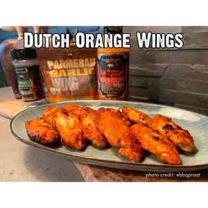 Salsa de barbacoa y alitas de búfalo con ajo de Croix Valley